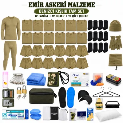 Emir 12’şer Adet İç Giyimli Denizci Kışlık Tam Asker Seti