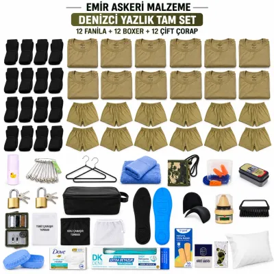 Emir 12’şer Adet İç Giyimli Denizci Yazlık Tam Asker Seti