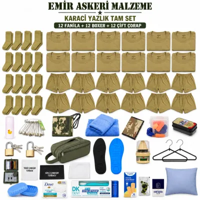 Emir 12’şer Adet İç Giyimli Karacı Yazlık Tam Asker Seti