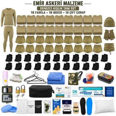 Emir 18’er Adet İç Giyimli Denizci Kışlık Tam Asker Seti