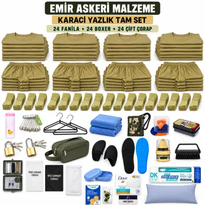 Emir 24’er Adet İç Giyimli Karacı Yazlık Tam Asker Seti