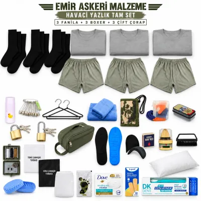 Emir 3’er Adet İç Giyimli Havacı Yazlık Tam Asker Seti