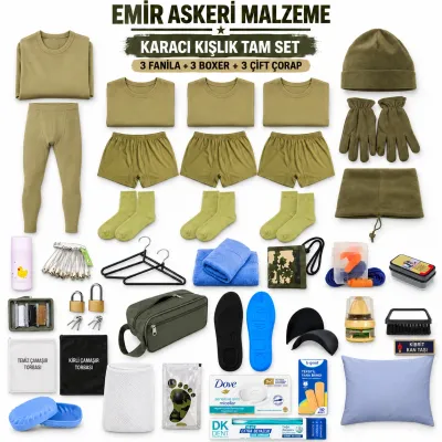 Emir 3’er Adet İç Giyimli Karacı Kışlık Tam Asker Seti