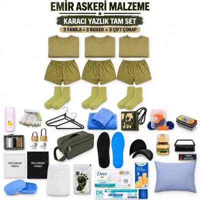 Emir 3’er Adet İç Giyimli Karacı Yazlık Tam Asker Seti